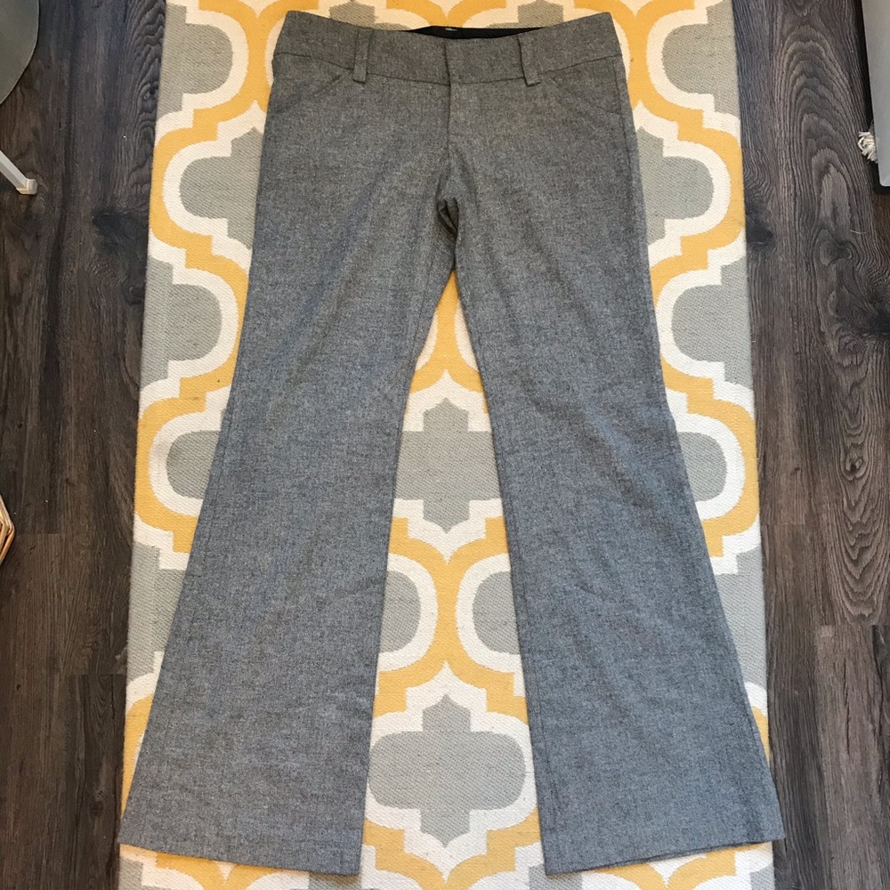 Alice + Olivia Herringbone Wide Leg Wool Pants